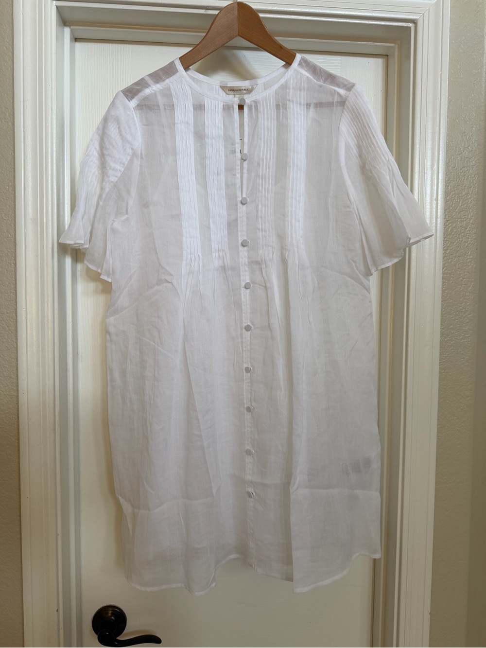 Banana Republic Ramie Pintuck Dress